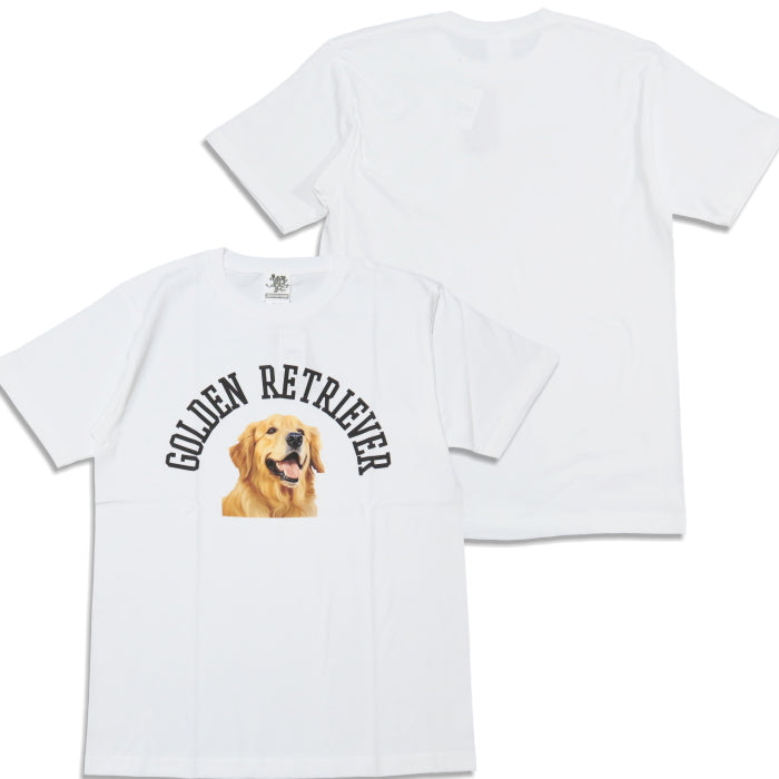 JOSHUATREES ジョシュアツリー 犬プリントTシャツ ゴールデンレトリーバー 愛犬家や古着,ヴィンテージ好きに メンズ 半袖 JSTR-005