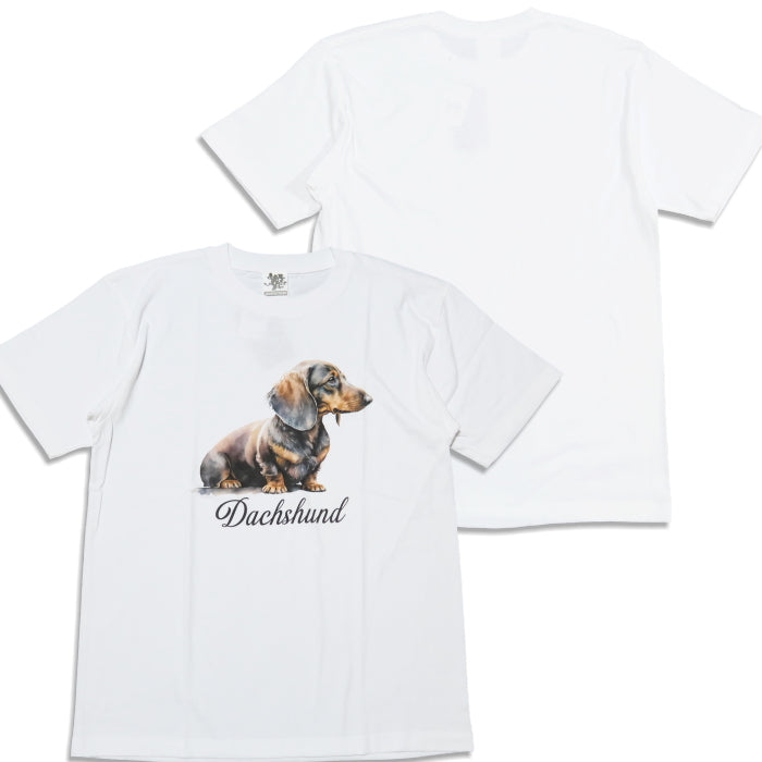 JOSHUATREES ジョシュアツリー 犬プリントTシャツ ダックスフンド 愛犬家や古着,ヴィンテージ好きに メンズ 半袖 JSTR-006