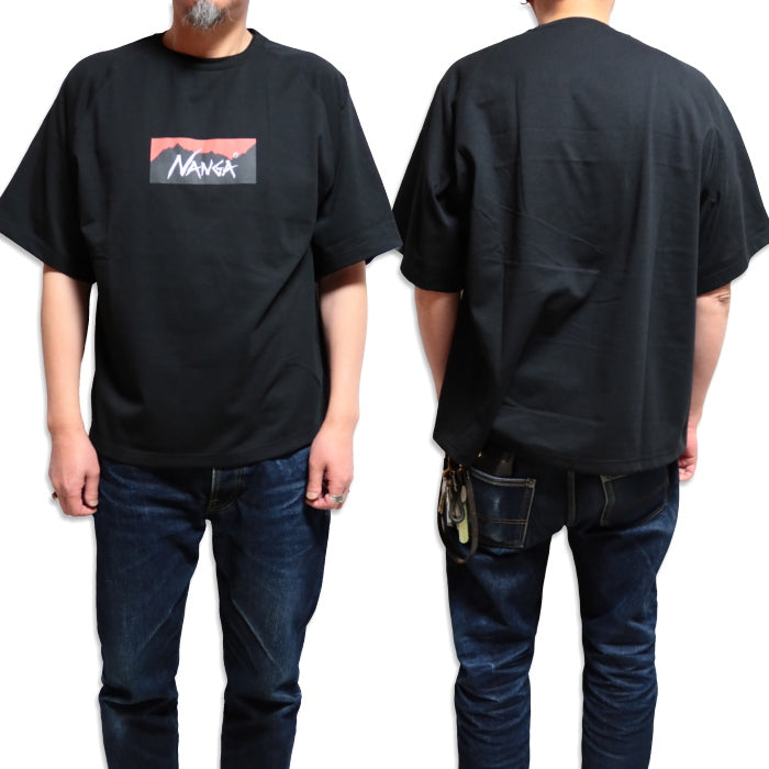 NANGA Eco Hybrid Loose Fit T-Shirt Box Logo T Raglan Sleeve N2500-1M025Z