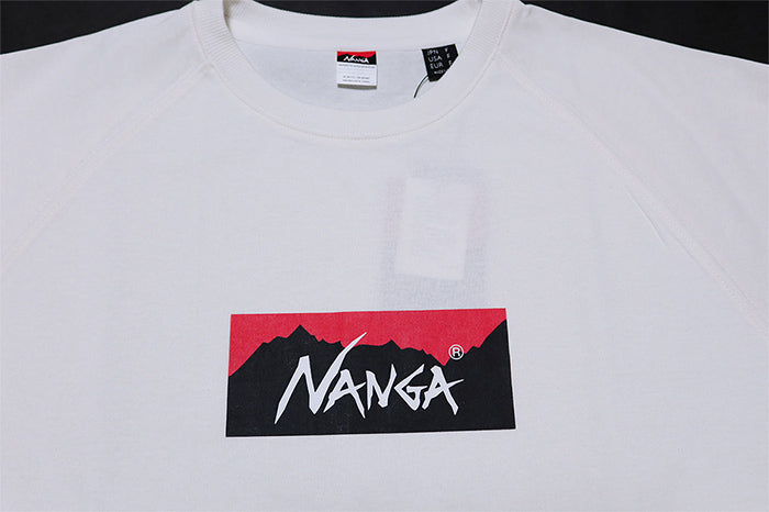 NANGA Eco Hybrid Loose Fit T-Shirt Box Logo T Raglan Sleeve N2500-1M025Z