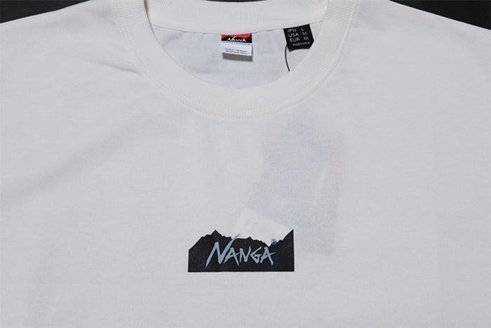 NANGA Eco Hybrid Mountain Logo T-Shirt Regular Fit Logo T NW2211-1G208