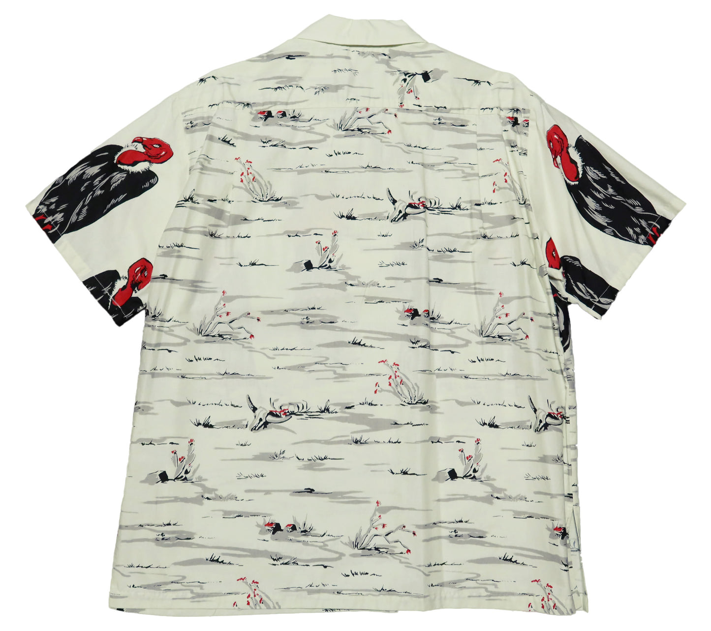 STAR OF HOLLYWOOD Condor Cotton Typewriter Pullover Shirt, Short Sleeve, Off-White, SH39310, Made in Japan