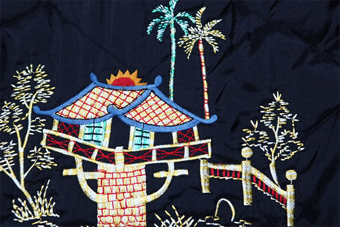 TAILOR TOYO テーラー東洋 リバーシブルベトナムジャケット ベトジャン VIET-NAM MAP×LANDSCAPE キルティング コットン ブラック TT15800