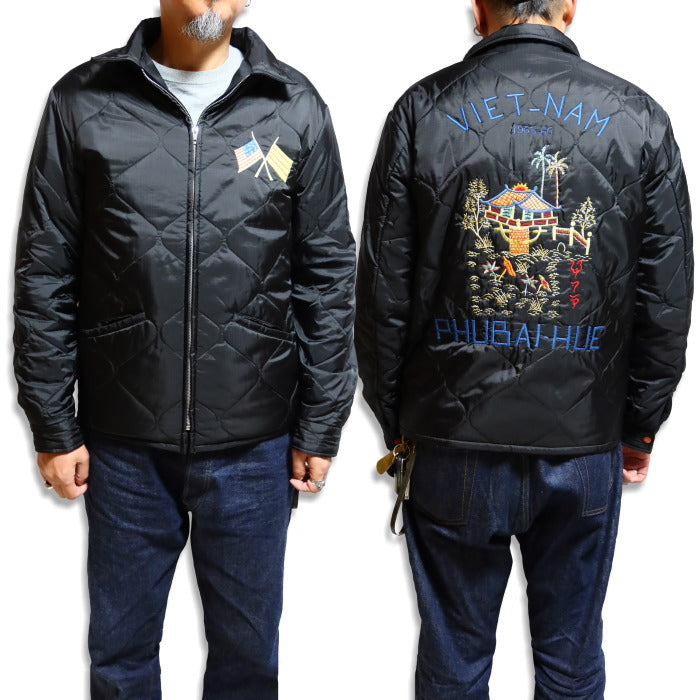 TAILOR TOYO テーラー東洋 リバーシブルベトナムジャケット ベトジャン VIET-NAM MAP×LANDSCAPE キルティング コットン ブラック TT15800