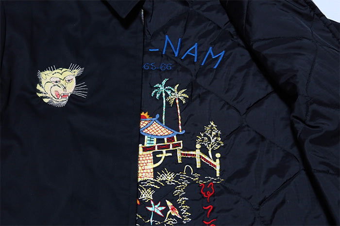 TAILOR TOYO テーラー東洋 リバーシブルベトナムジャケット ベトジャン VIET-NAM MAP×LANDSCAPE キルティング コットン ブラック TT15800