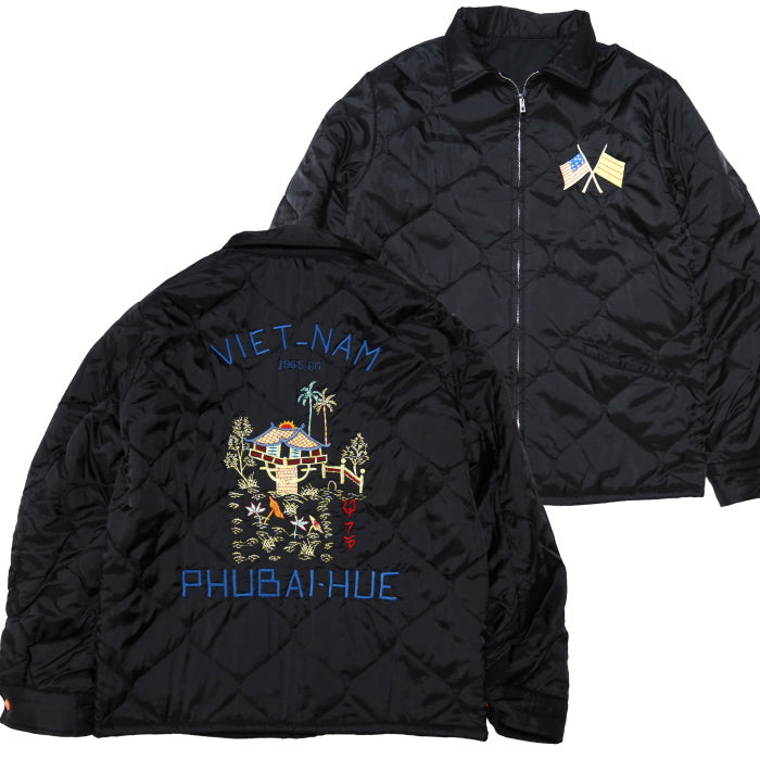 TAILOR TOYO テーラー東洋 リバーシブルベトナムジャケット ベトジャン VIET-NAM MAP×LANDSCAPE キルティング コットン ブラック TT15800