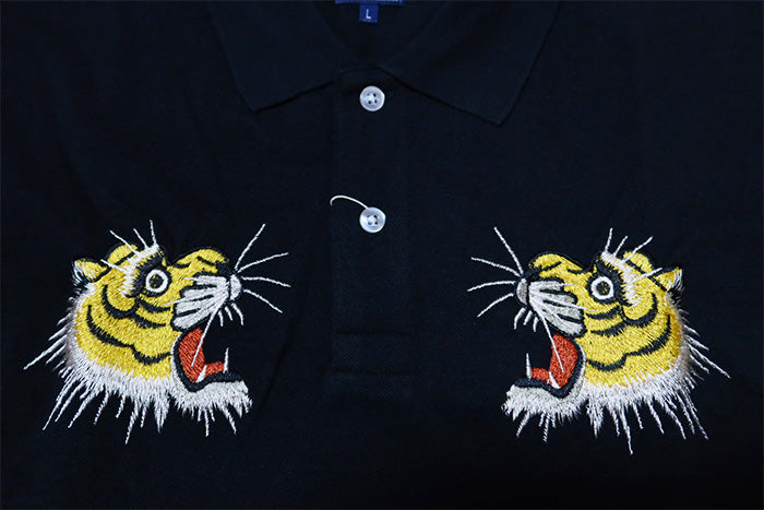 TAILOR TOYO テーラー東洋 スカポロシャツ TIGER 刺繍 虎 TT79585 ブラック