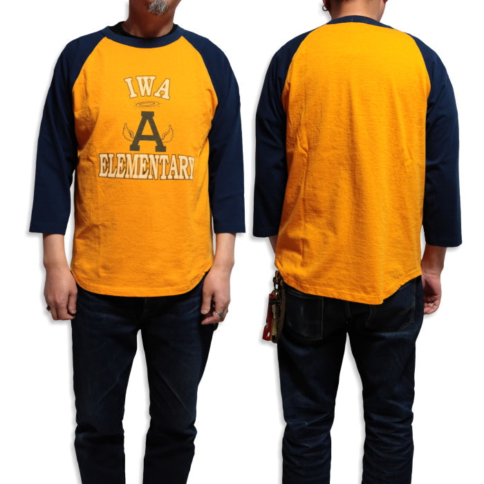 WHITESVILLE Baseball T-shirt IWA ELEMENTARY College 3/4 Sleeve 18 Count Made in Japan WV69527