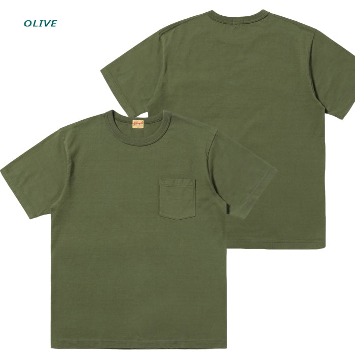 WHITESVILLE Men's Solid Pocket T-Shirt, Made in Japan, Short Sleeve, Round Body, WV78932