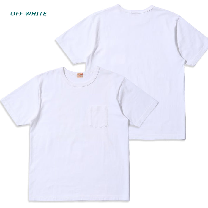 WHITESVILLE Men's Solid Pocket T-Shirt, Made in Japan, Short Sleeve, Round Body, WV78932