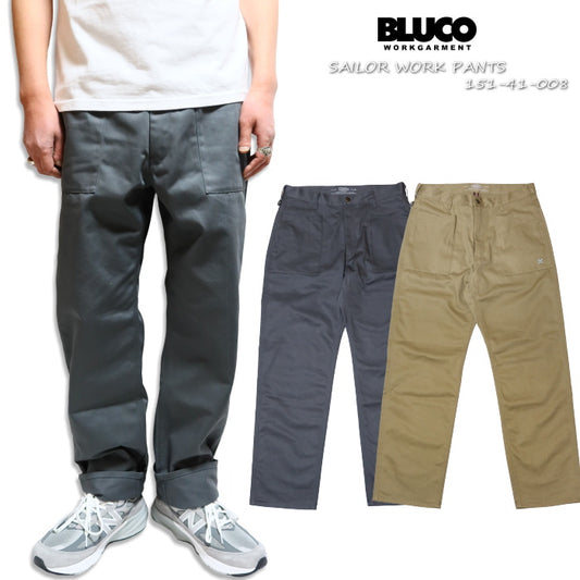 BLUCO ブルコ セーラーワークパンツ 太めのストレート TC生地 BLUCO WORK GARMENT 151-41-008