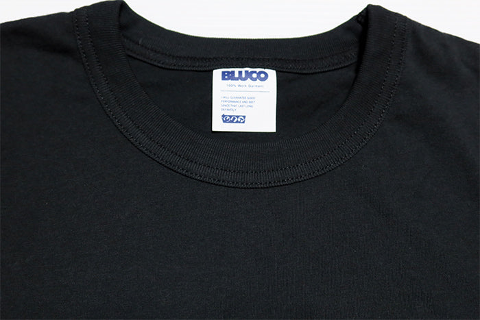 BLUCO WORK GARMENT ブルコ 長袖Tシャツ ドライコットン ロゴプリント メンズ 161-12-024