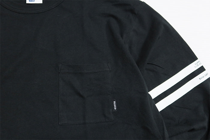 BLUCO WORK GARMENT Men's Long Sleeve Pocket T-Shirt, Dry Cotton, Sleeve Lined, 161-12-025