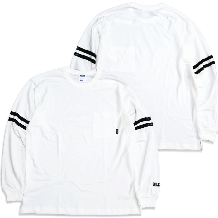 BLUCO WORK GARMENT Men's Long Sleeve Pocket T-Shirt, Dry Cotton, Sleeve Lined, 161-12-025