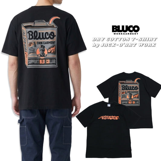 BLUCO ブルコ ドライコットンTシャツ JACK-O'ART WORKS 半袖 メンズ BLUCO WORK GARMENT ブラック 161-22-020