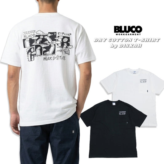 BLUCO ブルコ ドライコットンポケットTシャツ ARTWORK BY DISKAH 半袖 メンズ BLUCO WORK GARMENT 161-22-021