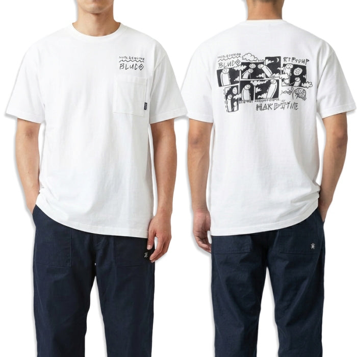 BLUCO ブルコ ドライコットンポケットTシャツ ARTWORK BY DISKAH 半袖 メンズ BLUCO WORK GARMENT 161-22-021