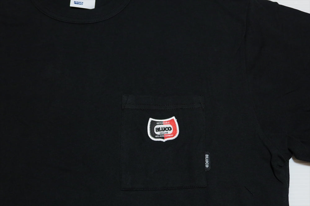 BLUCO ブルコ ポケットTシャツ ドライコットン 半袖 CHAMP メンズ BLUCO WORK GARMENT ブラック 161-22-023