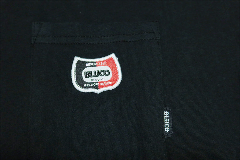 BLUCO ブルコ ポケットTシャツ ドライコットン 半袖 CHAMP メンズ BLUCO WORK GARMENT ブラック 161-22-023