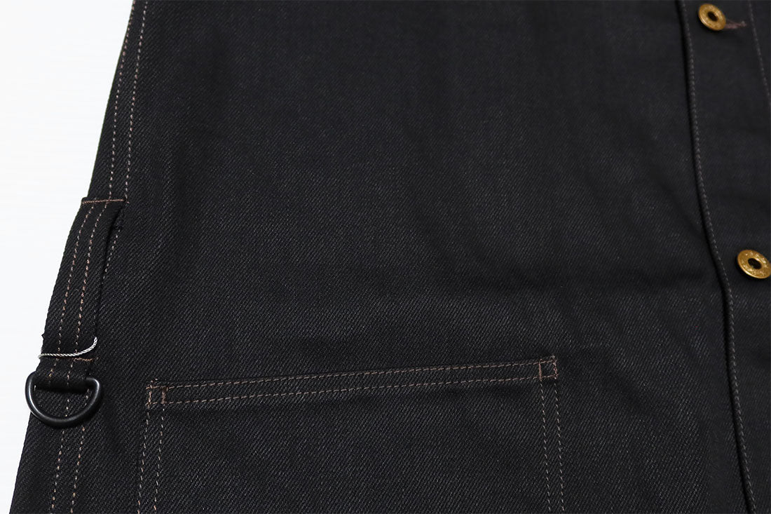 BLUCO ブルコ ジャパンデニムオーバーオール リジット BLUCO WORK GARMENT 161-43-08 インディゴ ブラック