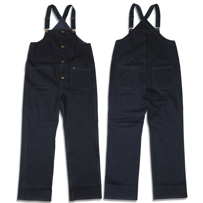 BLUCO ブルコ ジャパンデニムオーバーオール リジット BLUCO WORK GARMENT 161-43-08 インディゴ ブラック