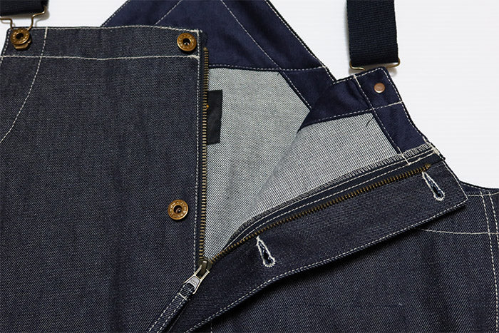 BLUCO ブルコ ジャパンデニムオーバーオール リジット BLUCO WORK GARMENT 161-43-08 インディゴ ブラック