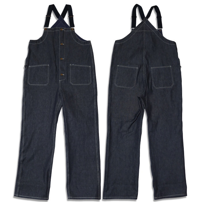 BLUCO ブルコ ジャパンデニムオーバーオール リジット BLUCO WORK GARMENT 161-43-08 インディゴ ブラック