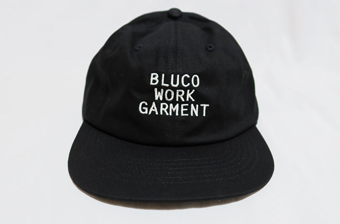 BLUCO ブルコ ツイルローキャップ ストレート 刺繍 BLUCO WORK GARMENT 161-61-043 ブラック アイボリー