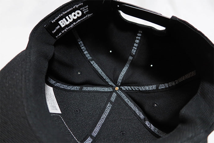 BLUCO ブルコ 6パネルキャンバスキャップ NOVEL ストレート BLUCO WORK GARMENT 161-61-044 ブラック