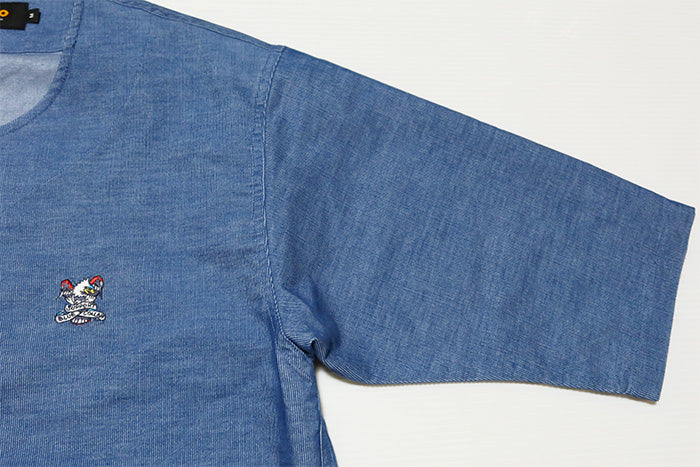 BLUCO ブルコ 鯉口シャツ ストレッチサマーコール 七分袖 ワークシャツ メンズ BLUCO WORK GARMENT 163-11-015