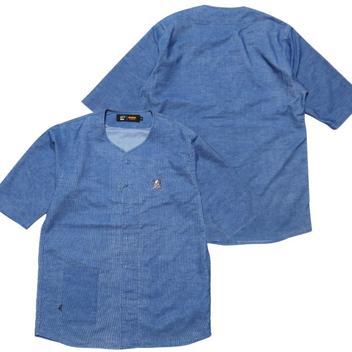 BLUCO ブルコ 鯉口シャツ ストレッチサマーコール 七分袖 ワークシャツ メンズ BLUCO WORK GARMENT 163-11-015