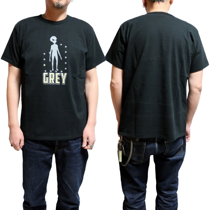 Pherrow's Fellows T-shirt GREY Area 51 Men's American Casual Short Sleeve 24S-PMT4 Made in Japan