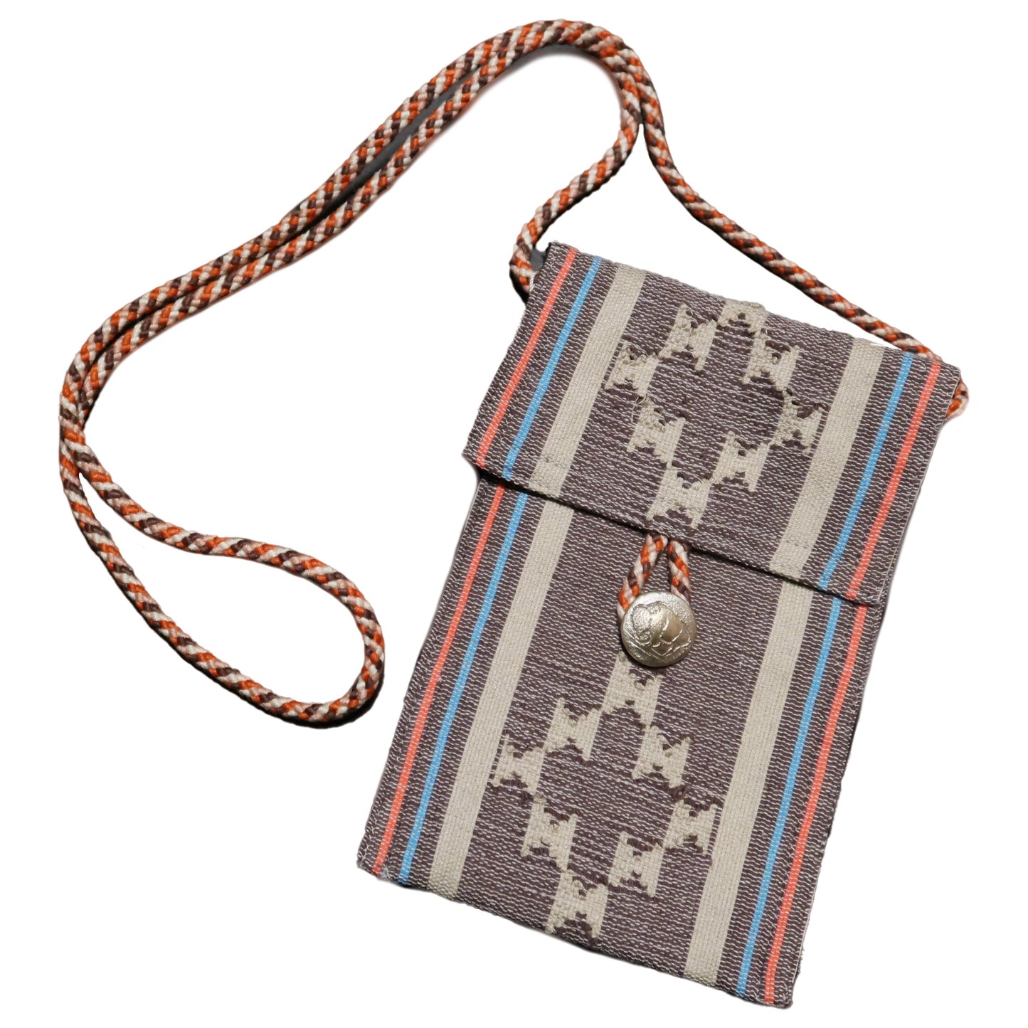 Pherrow's Shoulder Pouch Native American Pattern Concho Button Bag Pouch Hand Woven 24S-PNP1