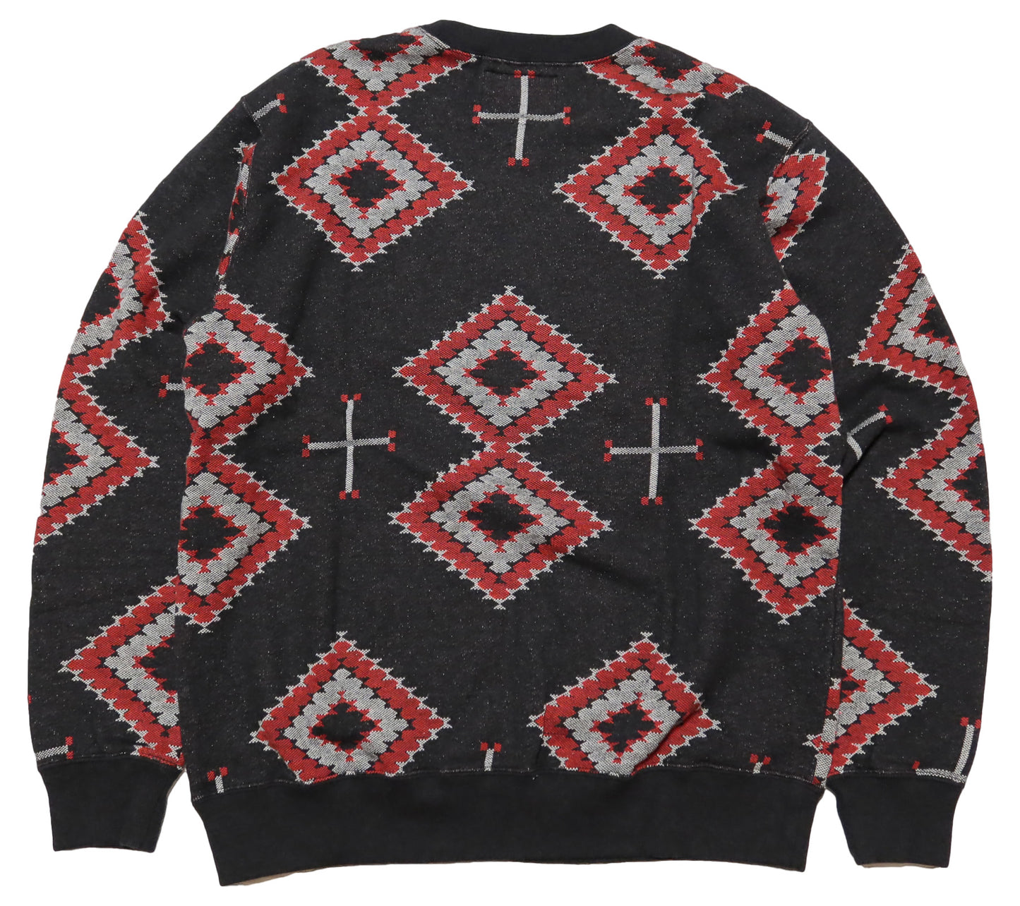 Pherrow's Jacquard Sweatshirt Navajo Pattern Men's Long Sleeve 24S-PNS1