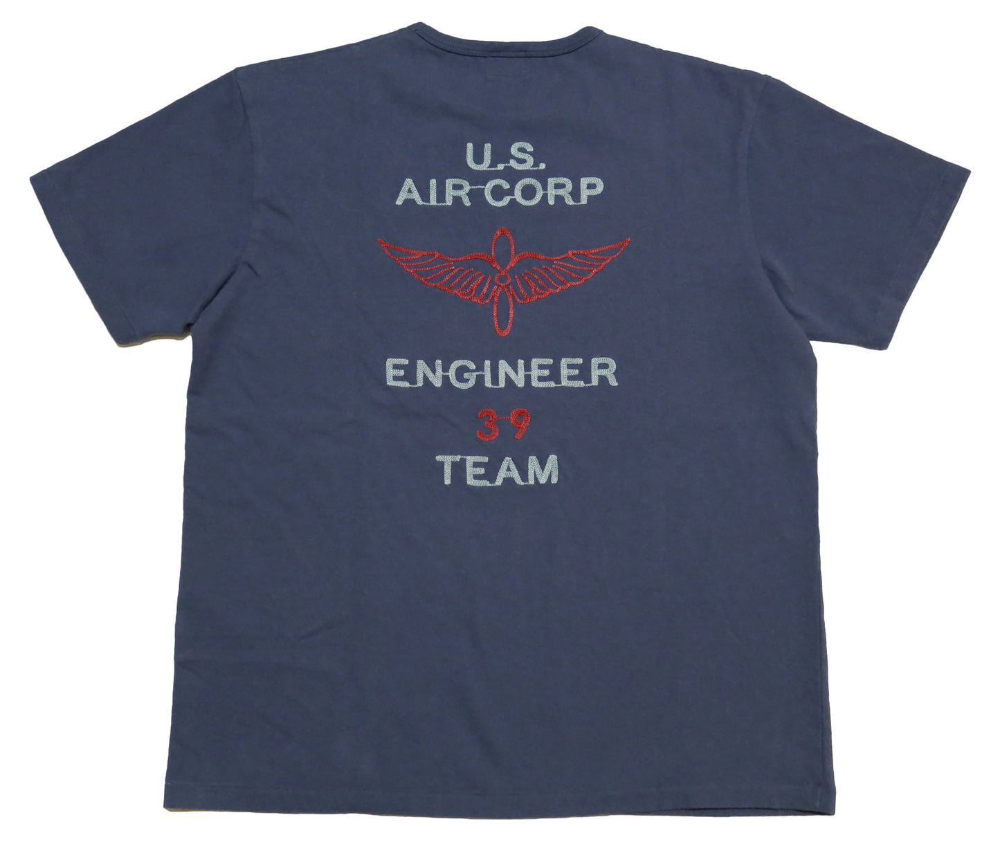 Pherrow's US AIR CORP ENGINEER TEAM Embroidered T-Shirt for Men, Short Sleeve, 24S-PTP3