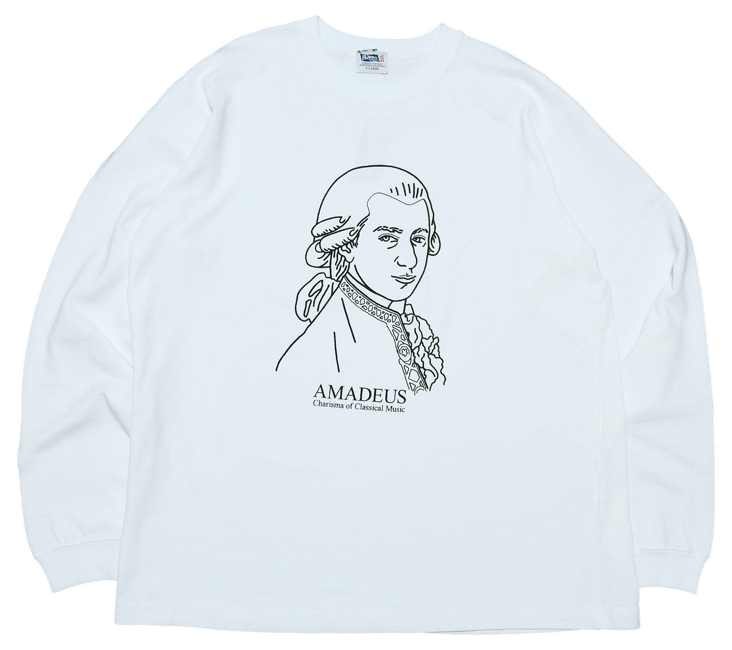 Pherrow's Long Sleeve T-Shirt Amadeus Mozart 24W-PLT-A AMADEUS Made in Japan White