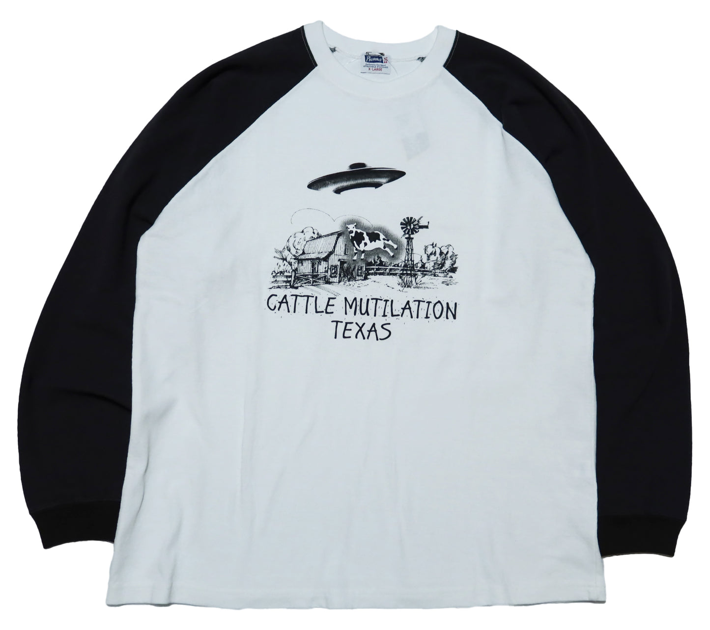 Pherrow's フェローズ ラグラン長袖Tシャツ CATTLE MUTILATION 24W-PRLT3 日本製