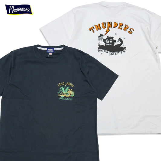 Pherrow's フェローズ Tシャツ THUNDERS サンダース 半袖 25S-PT13