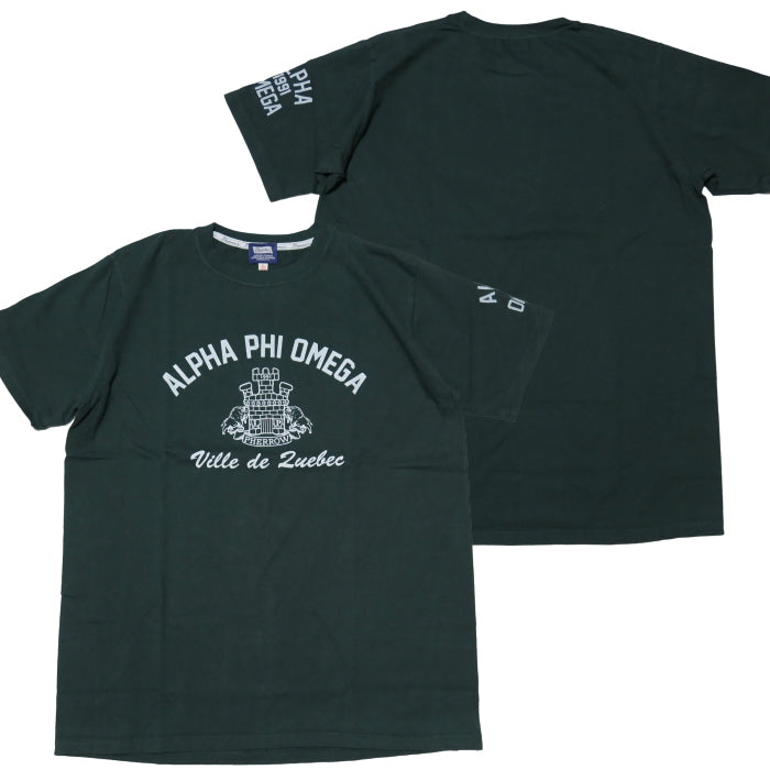 Pherrow's フェローズ Tシャツ ALPHA PHI OMEGA 半袖 カタログ未掲載モデル 25S-PT21 アメカジ