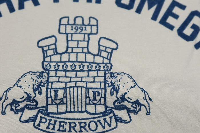 Pherrow's フェローズ Tシャツ ALPHA PHI OMEGA 半袖 カタログ未掲載モデル 25S-PT21 アメカジ