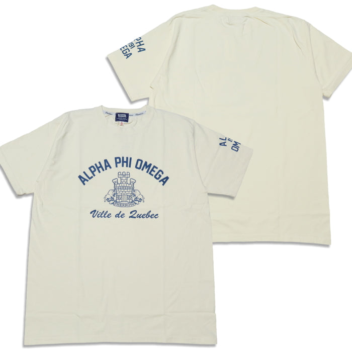 Pherrow's フェローズ Tシャツ ALPHA PHI OMEGA 半袖 カタログ未掲載モデル 25S-PT21 アメカジ