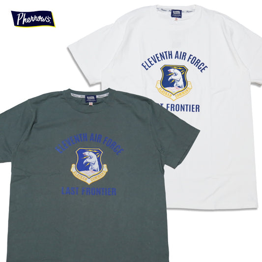 Pherrow's フェローズ Tシャツ ELEVENTH AIR FORCE 11AF 半袖 カタログ未掲載モデル 25S-PT32 ミリタリー