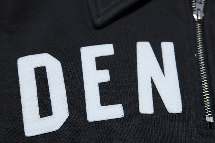 Pherrow's フェローズ ハーフジップアップスウェットシャツ DENVERLIONS 裏毛 25W-PHZS1 日本製 ブラック