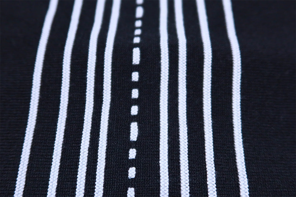 Pherrow's フェローズ サマーニットシャツ ストライプ 春夏 超強撚糸 吸湿 速乾性 26S-PKS1 日本製 ブラック