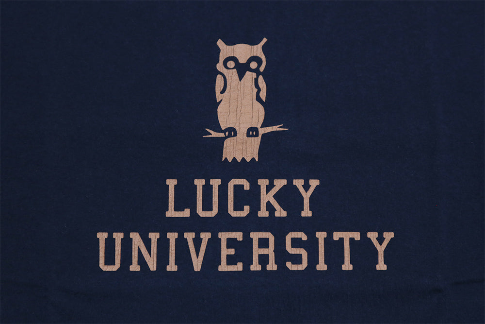 Pherrow's フェローズ Tシャツ 梟 LUCKY UNIVERSITY 日本製 メンズ アメカジ 半袖 26S-PMT2