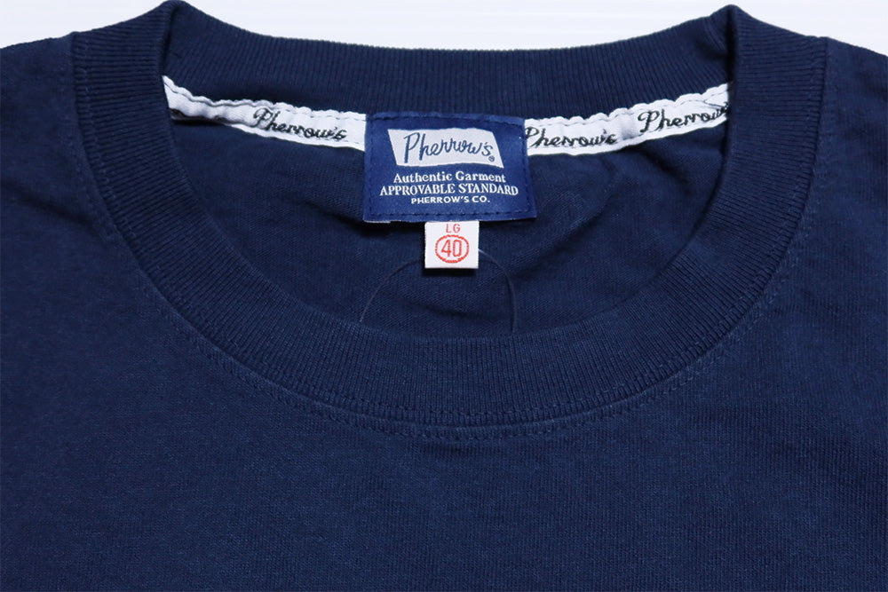Pherrow's フェローズ ポケットTシャツ NAVY DRINKING TEAM メンズ アメカジ 半袖 26S-PPT2