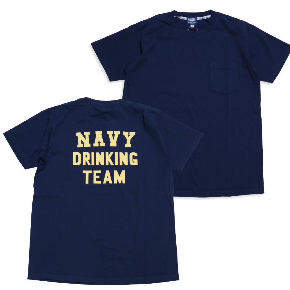 Pherrow's フェローズ ポケットTシャツ NAVY DRINKING TEAM メンズ アメカジ 半袖 26S-PPT2
