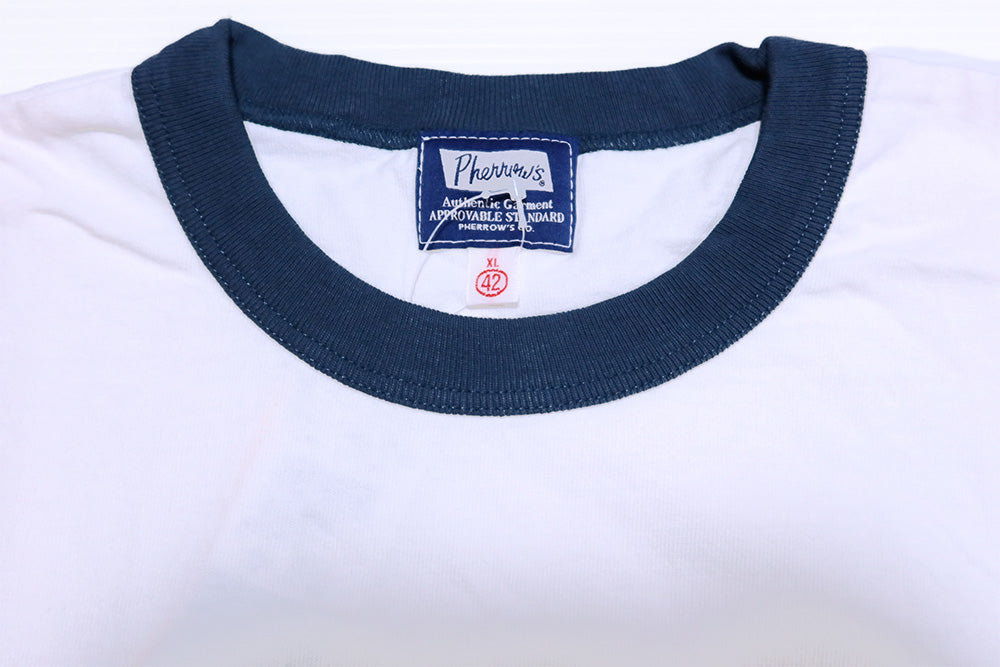 Pherrow's Ringer T-shirt USAFA Short Sleeve White Military Classic 26S-PRT1
