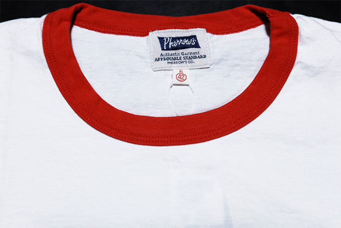 Pherrow's フェローズ リンガーTシャツ カタログ未掲載モデル HORSESHOE BEND 半袖 26S-PRT2 ホワイト