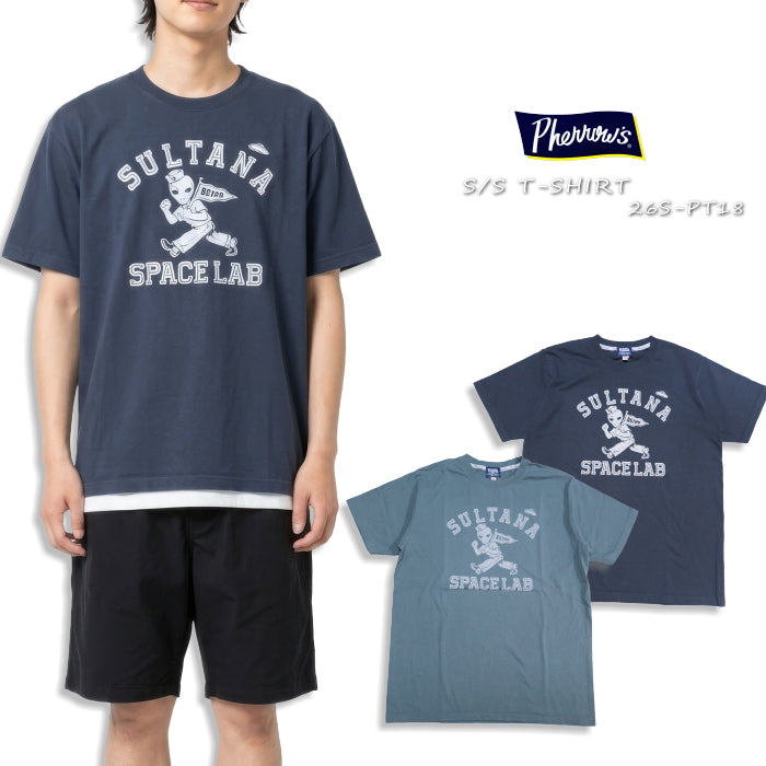 Pherrow's フェローズ Tシャツ カタログ未掲載モデル SPACE LAB 半袖 26S-PT18